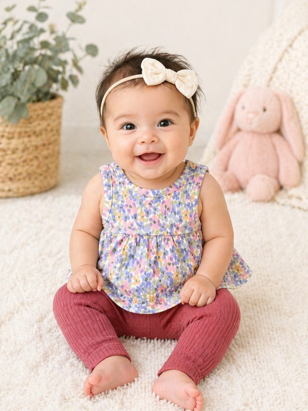 Carter’s + Cat & Jack Newborn Outfit Set Floral Peplum Top and Leggings NWOT
